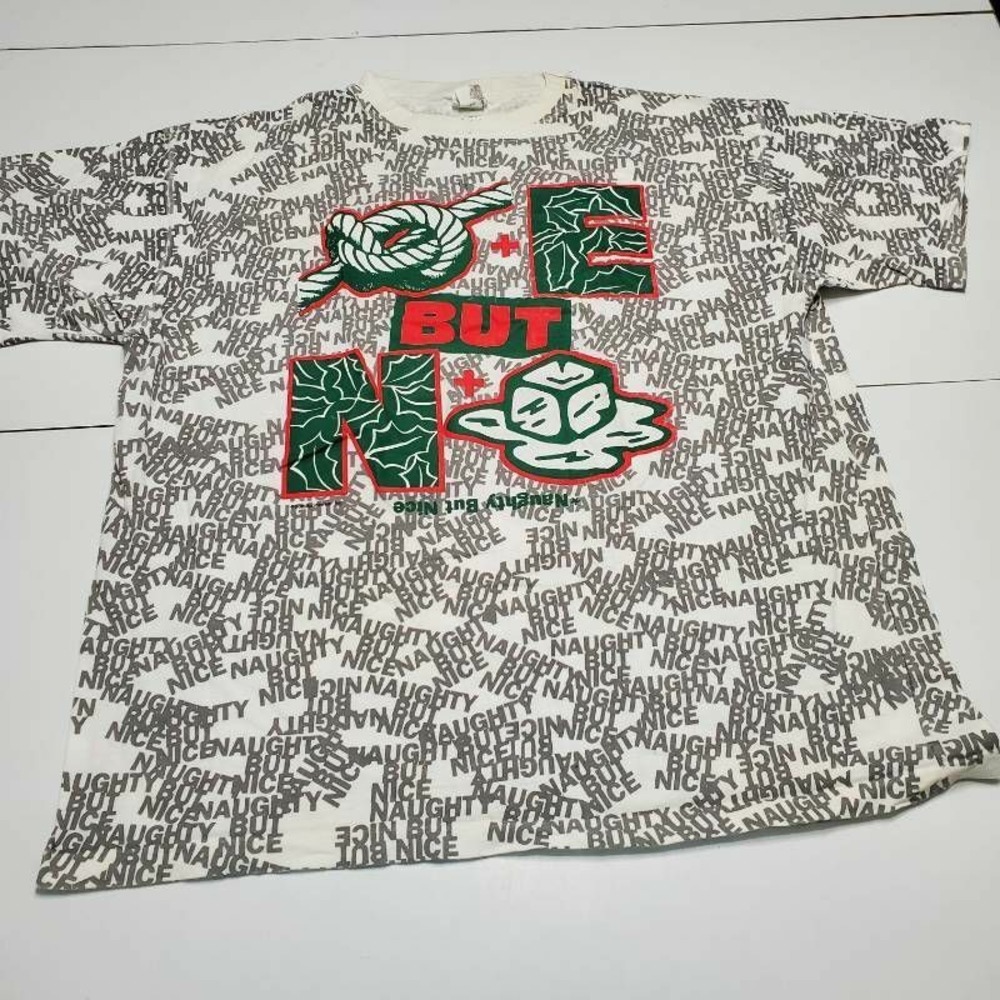 Naughty But Nice Suns Sportswear Mens T-Shirt Gray Single Stitch Vintage L